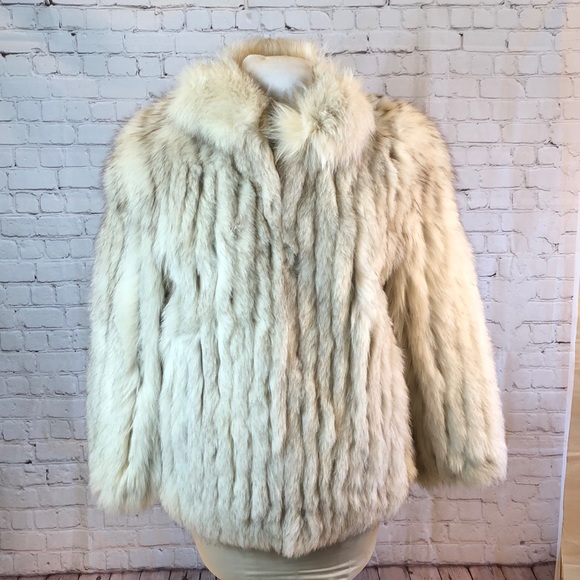 Saga Furs Jackets & Blazers - Saga Fox silver fox jacket.  Torn collar.